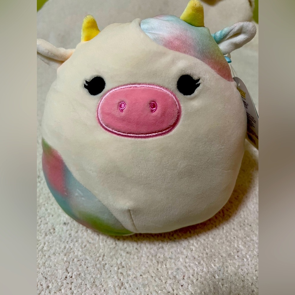 Squishmallows 12" Candess The Easter Cow Kellytoy Squishmallow Plush BRAND NEW